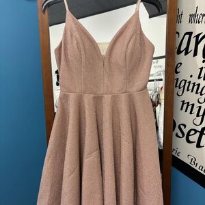 Elegant Pink Sleeveless Dress